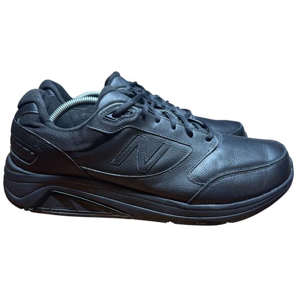 NEW BALANCE 928v2 Men’s 12D Walking Shoe Black Leather Cushioned Lace Up Sneaker - Picture 2 of 13